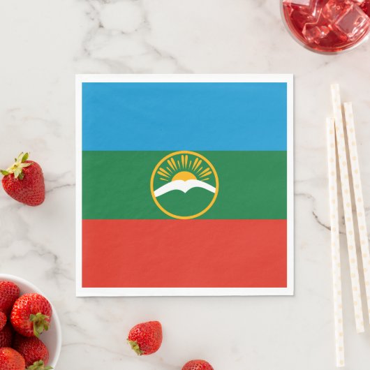 Karachay Cherkessia Flag Serviette (Beispiel)
