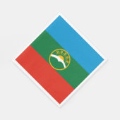 Karachay Cherkessia Flag Serviette (Ecke)