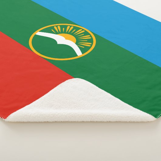 Karachay Cherkessia Flag Sherpadecke (3/4)