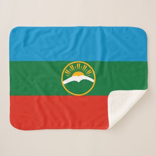 Karachay Cherkessia Flag Sherpadecke (Vorderseite (Horizontal))