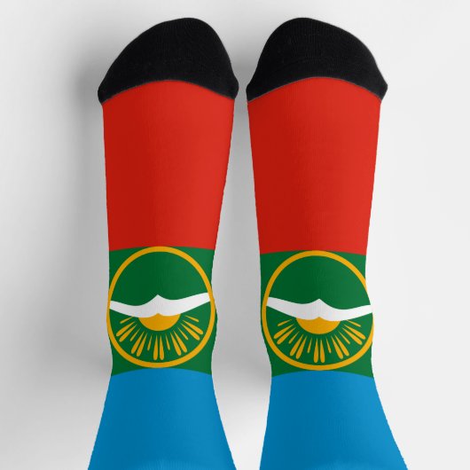 Karachay Cherkessia Flag Socken (Oben)