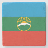 Karachay Cherkessia Flag Steinuntersetzer (Vorderseite)