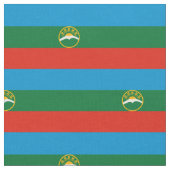 Karachay Cherkessia Flag Stoff (Nahaufnahme)