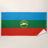Karachay Cherkessia Flag Strandtuch (Vorderseite)