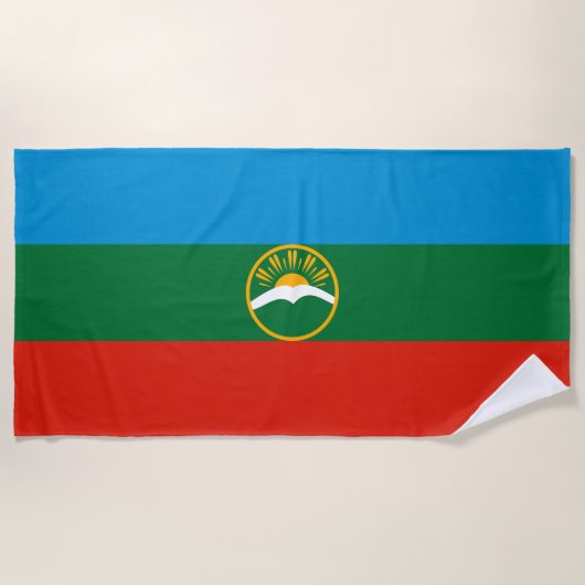 Karachay Cherkessia Flag Strandtuch (Vorderseite)