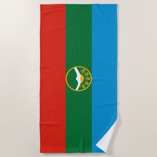 Karachay Cherkessia Flag Strandtuch (Vorderseite)
