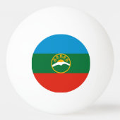 Karachay Cherkessia Flag Tischtennisball (Rückseite)