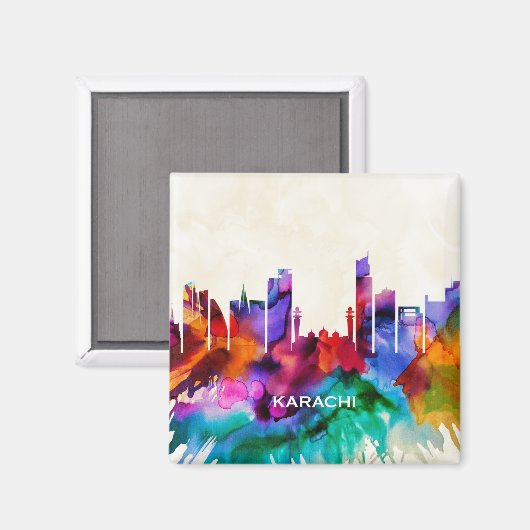 Karachi Pakistan Magnet (Vorderseite/Rückseite)