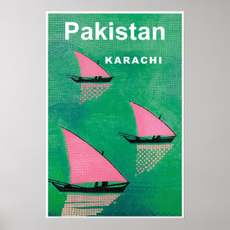 Karachi Pakistan Plakat