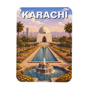 Karachi Pakistan Reise Magnet