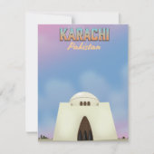 Karachi Pakistan Reiseplakat (Vorderseite)