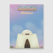 Karachi Pakistan Reiseplakat Magnetkarte (Vorderseite)