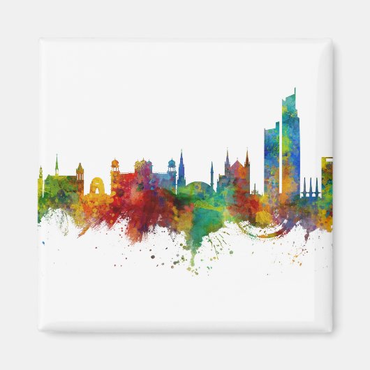 Karachi Pakistan Skyline Magnet (Vorne)