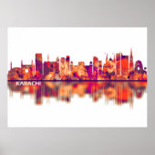 Karachi Pakistan Skyline Poster (Vorne)