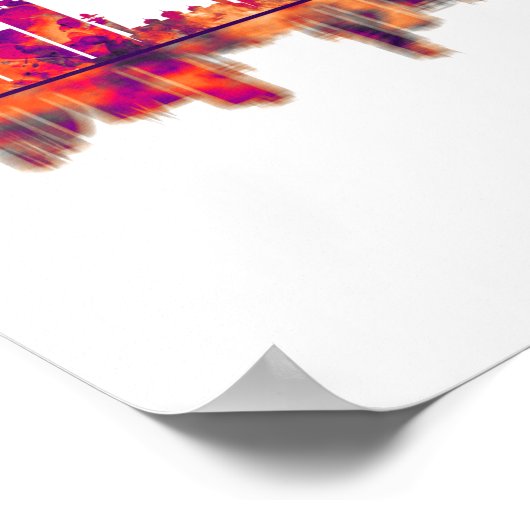 Karachi Skyline Pakistan Poster (Ecke)