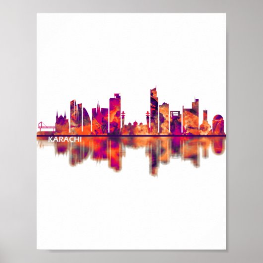 Karachi Skyline Pakistan Poster (Vorne)