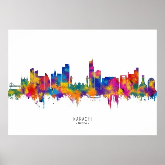 Karachi Skyline Pakistan Poster (Vorne)