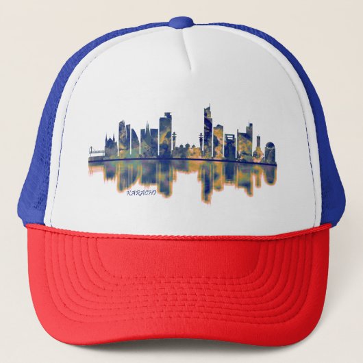 Karachi Skyline Truckerkappe (Vorderseite)