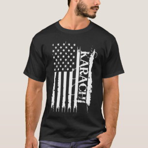 Karachi United Staaten beklagt US-Flagge T-Shirt