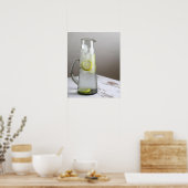Karaffe von Lemon Limone Eiswasserfarbe 16x20 Poster (Küche)
