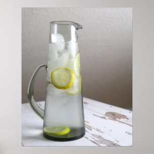 Karaffe von Lemon Limone Eiswasserfarbe 16x20 Poster