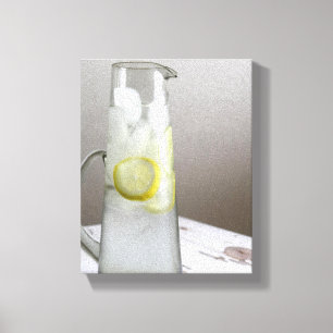 Karaffe von Lemon Limone Eiswasserfarbe 8x10 Leinwanddruck