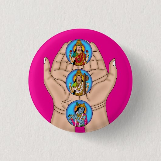 Karagre Vasate Lakshmi Shloka Knopf Button (Vorderseite)