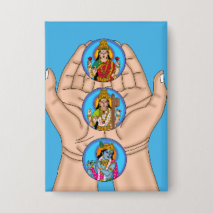 Karagre Vasate Lakshmi Shloka Knopf Button