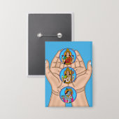 Karagre Vasate Lakshmi Shloka Knopf Button (Vorderseite/Rückseite)