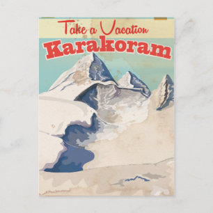Karakoram Vintage Urlaubsposter Postkarte