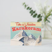 Karakoram Vintages Urlaubspaket Postkarte (Stehend Vorderseite)