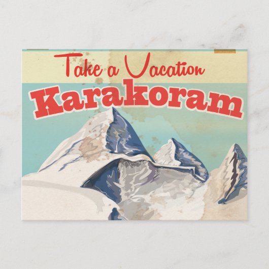 Karakoram Vintages Urlaubspaket Postkarte (Vorderseite)