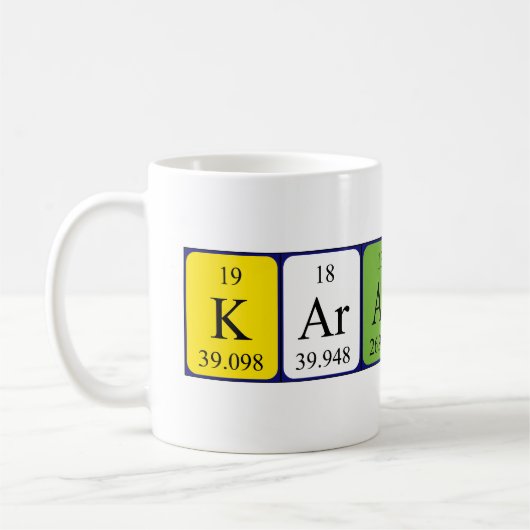 Karalynna Periodensystem-Tasse Kaffeetasse (Links)