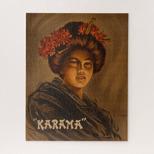 Karama Japanese Geisha Oiran Girl Courtesan Puzzle (Vertikal)