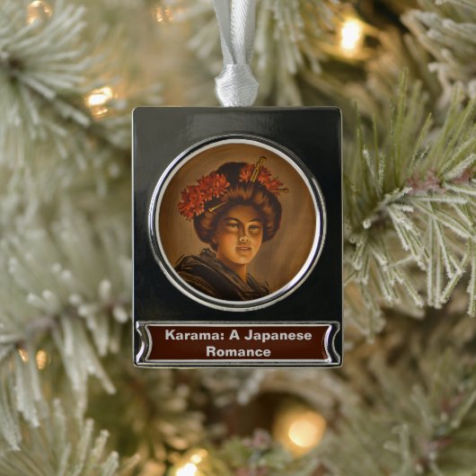 Karama: Japanische Romance Geisha-Schauspielerin Banner-Ornament Silber (Baum)