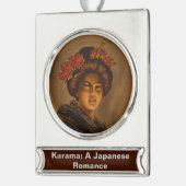 Karama: Japanische Romance Geisha-Schauspielerin Banner-Ornament Silber (Links)