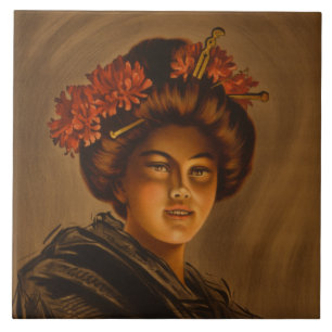 Karama: Japanische Romance Geisha-Schauspielerin Fliese