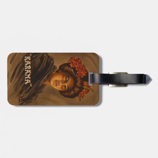 Karama: Japanische Romance Geisha-Schauspielerin Gepäckanhänger (Rückseite horizontal)