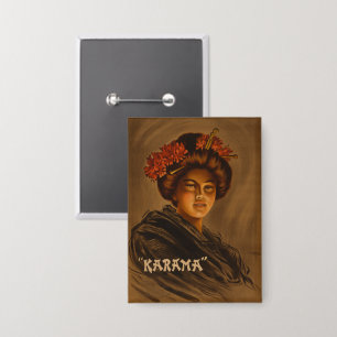 Karama: Spiel japanische Romanze Geisha Button