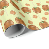 Karamell-Äpfel Geschenkpapier (Rolleneckpunkt)