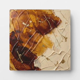 Karamell Bernstein Harz Goldblatt Abstract Fotoplatte