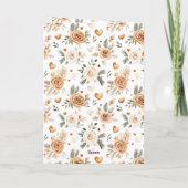 Karamell-Creme-Herzkissen-Decke-Blumenliebe Karte (Rückseite)