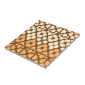 Karamell-Creme-Marokkanisches Gittermuster Fliese (Seite)