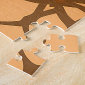 Karamell-Creme-Marokkanisches Gittermuster Puzzle (Seite)