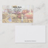 Karamell-Erdnuss-Äpfel Visitenkarte (Vorne/Hinten)