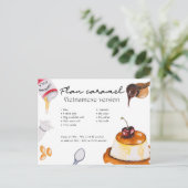 Karamell-Flan - Postkarte (Stehend Vorderseite)