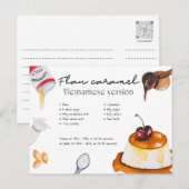 Karamell-Flan - Postkarte (Vorne/Hinten)