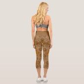 Karamell-Fraktal-Spitze Capri Leggings (Rückseite)