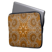 Karamell-Fraktal-Spitze Laptopschutzhülle (Vorderseite Links)