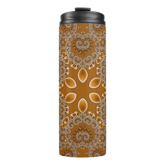 Karamell-Fraktal-Spitze Thermosbecher (Vorderseite)